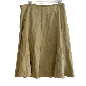 Vintage Edward A-line Skirt 100% Linen Below Knee Size 10